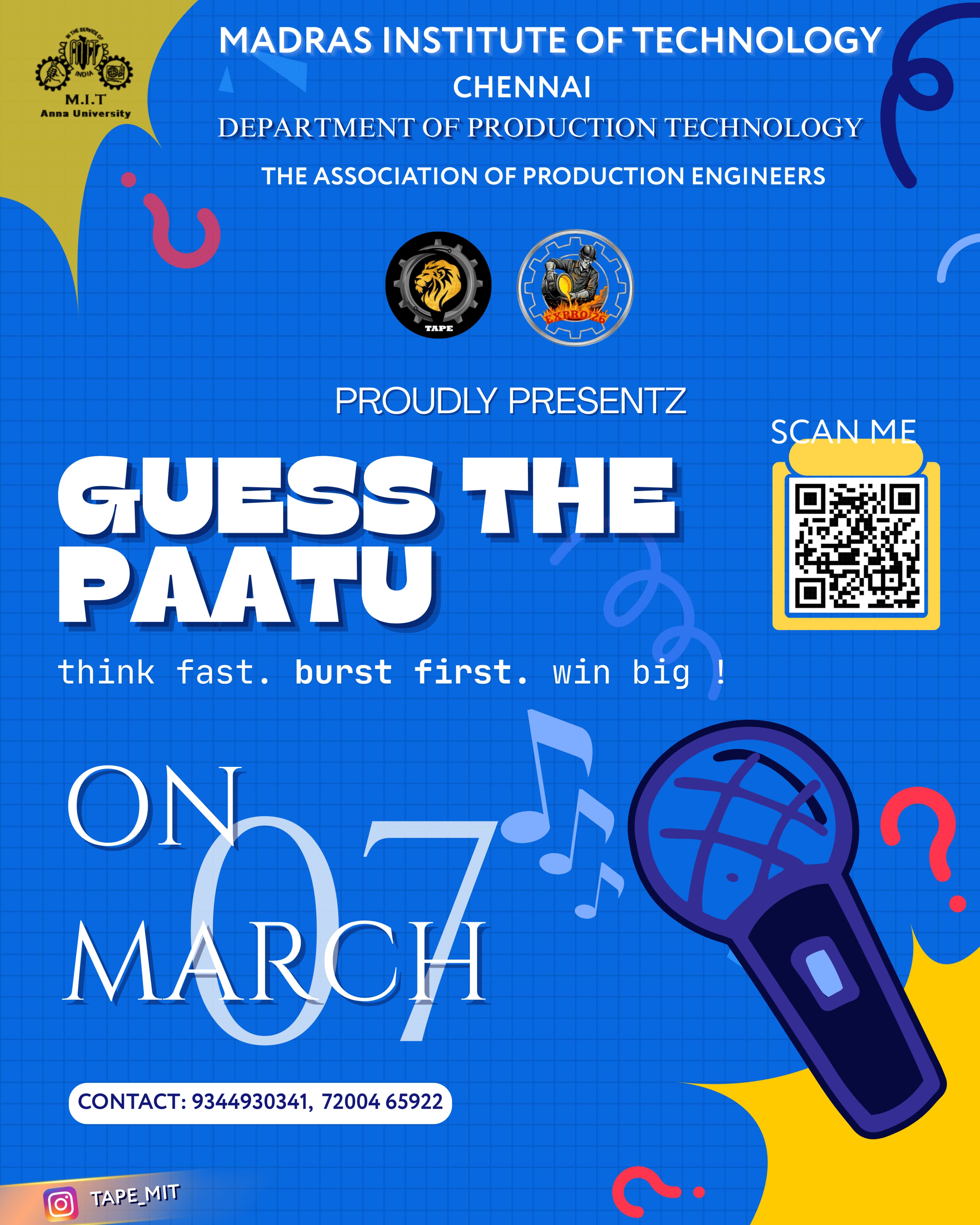 EXPRO ’26 - GUESS THE PAATU Cultural Event Poster 